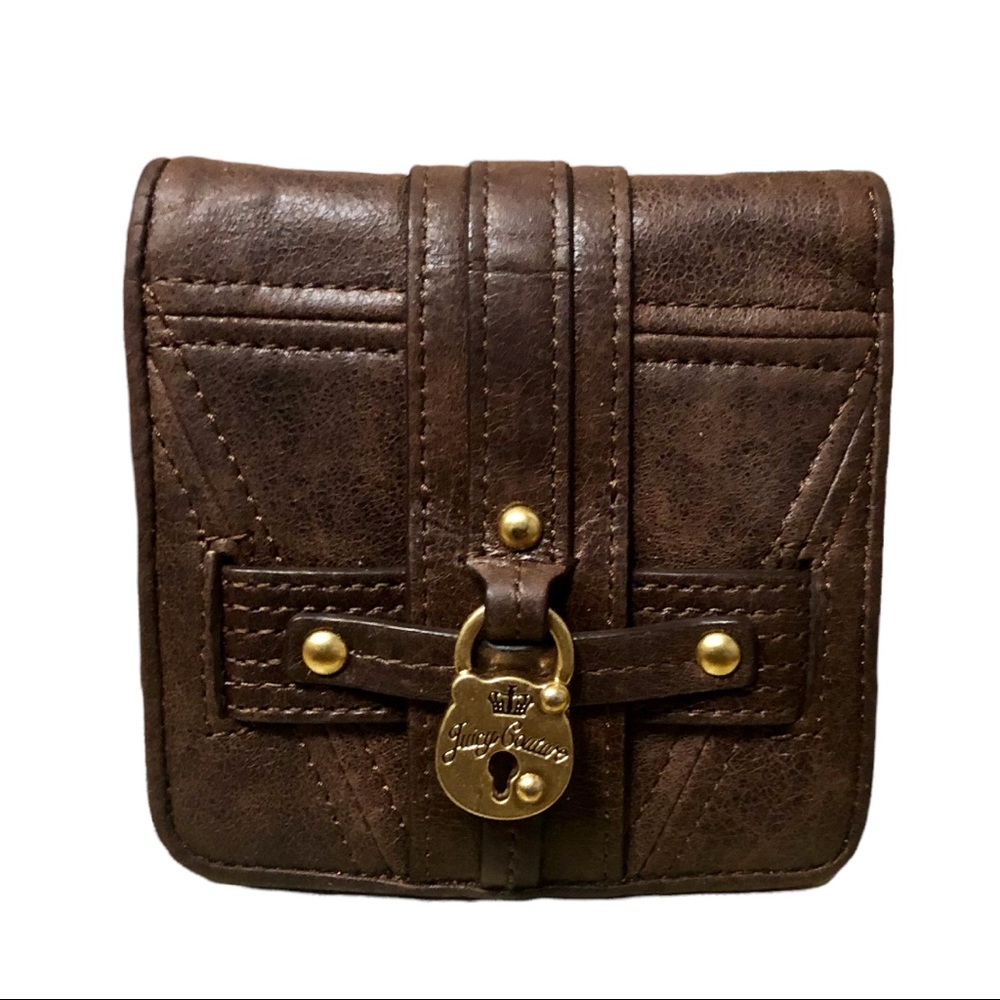 SOLD!!! JUICY COUTURE | BROWN LEATHER WALLET WITH COIN POUCH